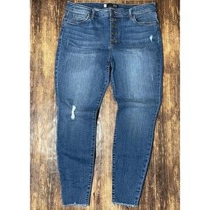 Kut from the Kloth DONNA HIGH WAIST ANKLE SKINNY JEANS Sz 16